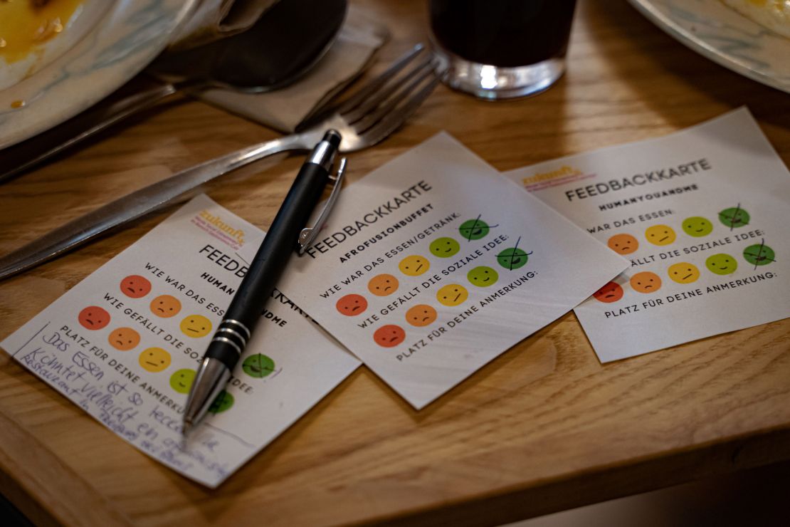 Impression Feedbackkarten für das Essen