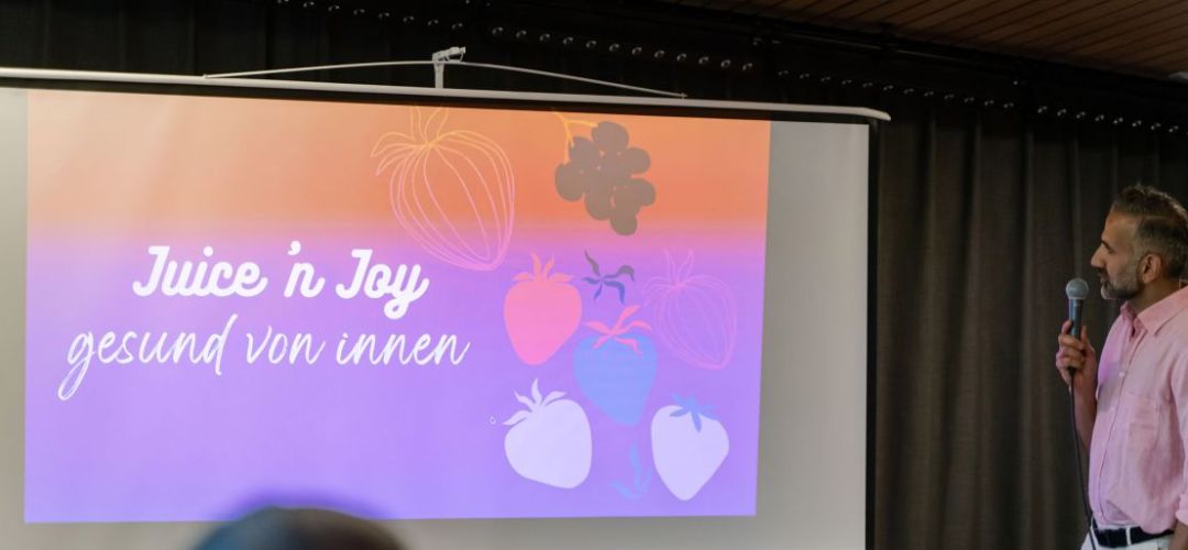 Elevatorpitch von Juice and Joice beim Halbzeitshowing von zukunft +