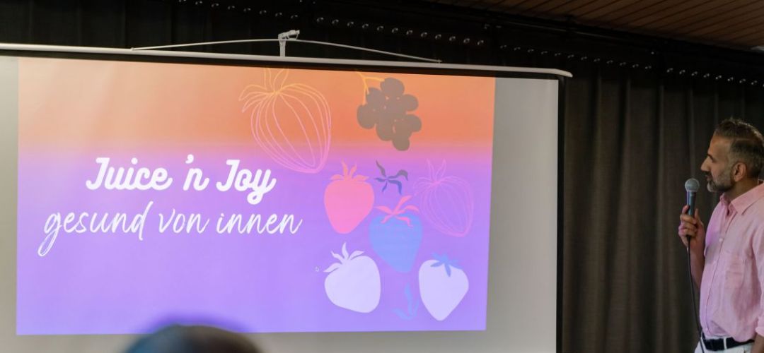 Elevatorpitch von Juice and Joice beim Halbzeitshowing von zukunft +